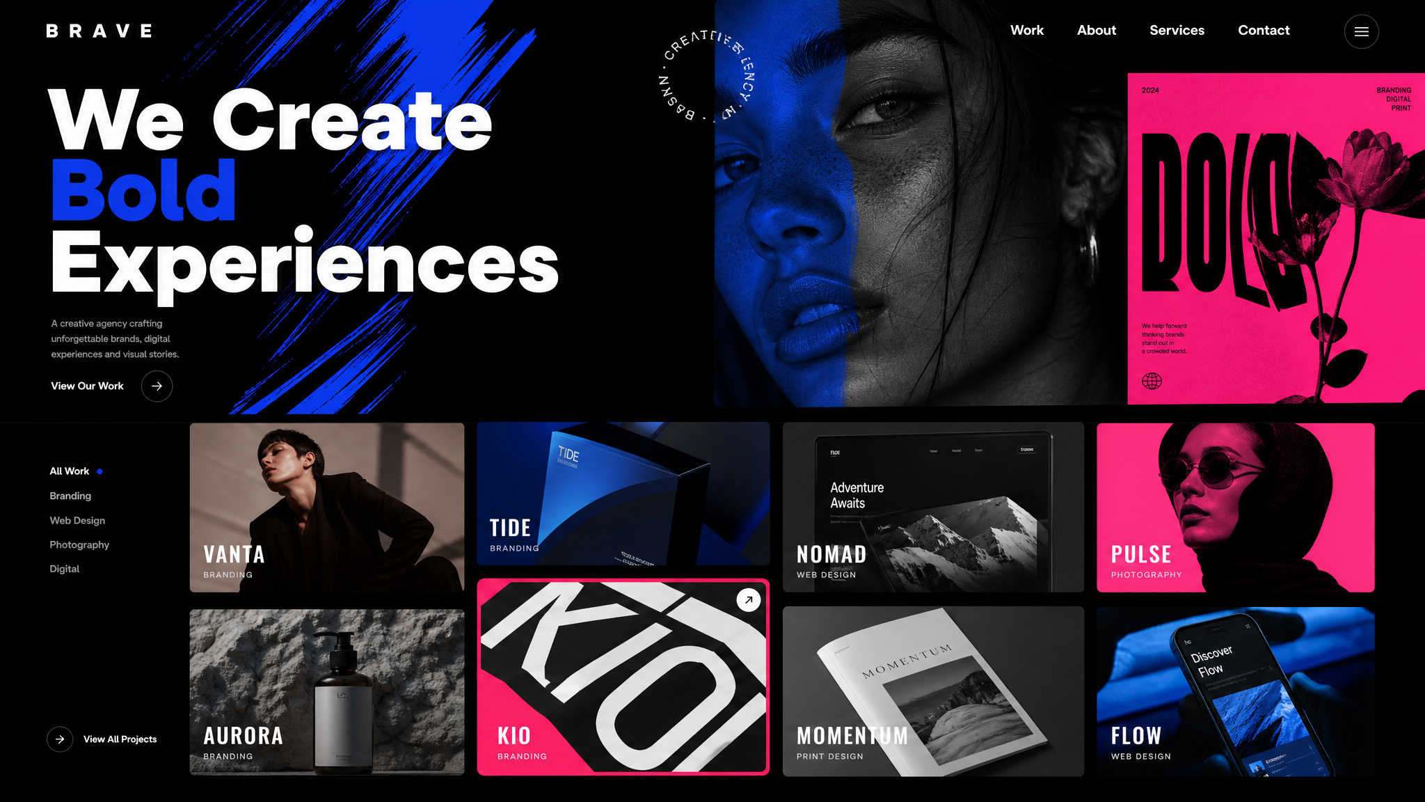 Portfolio & Creative website template preview