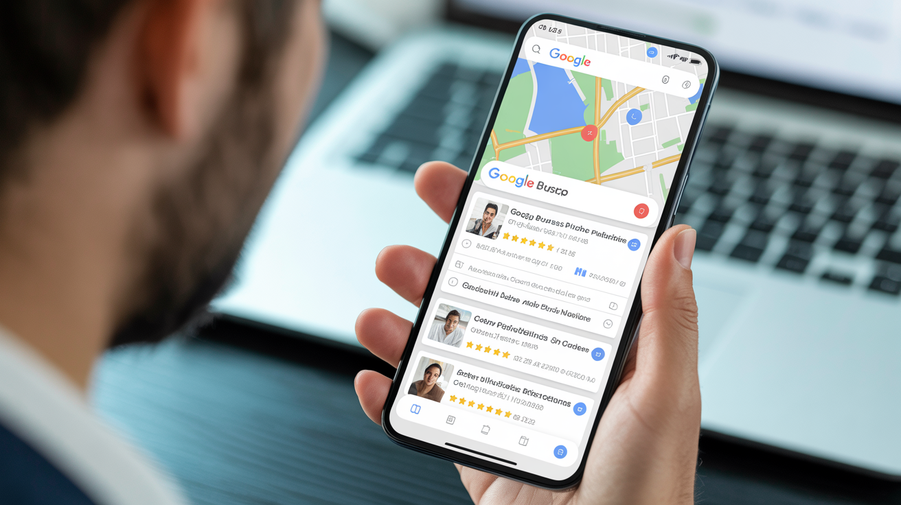 Google Business Profile optimization on mobile phone