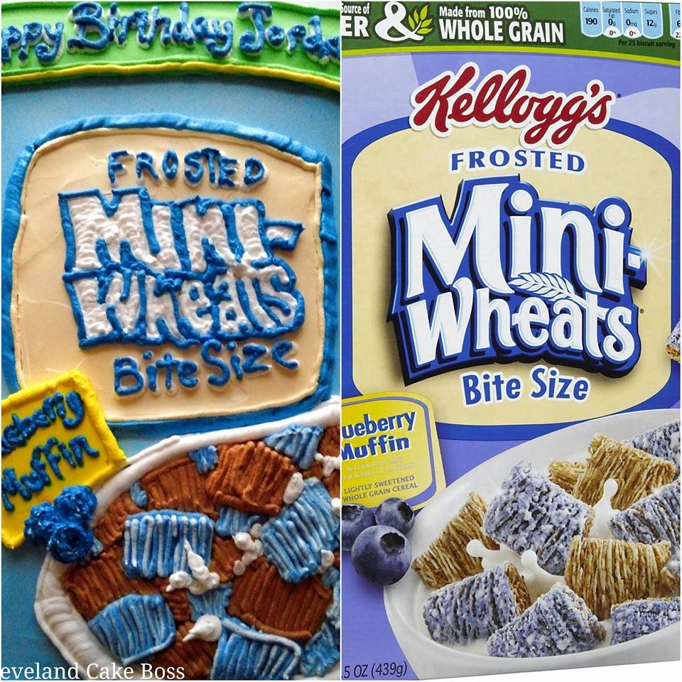 Frosted Mini-Wheats Cereal Box Cake