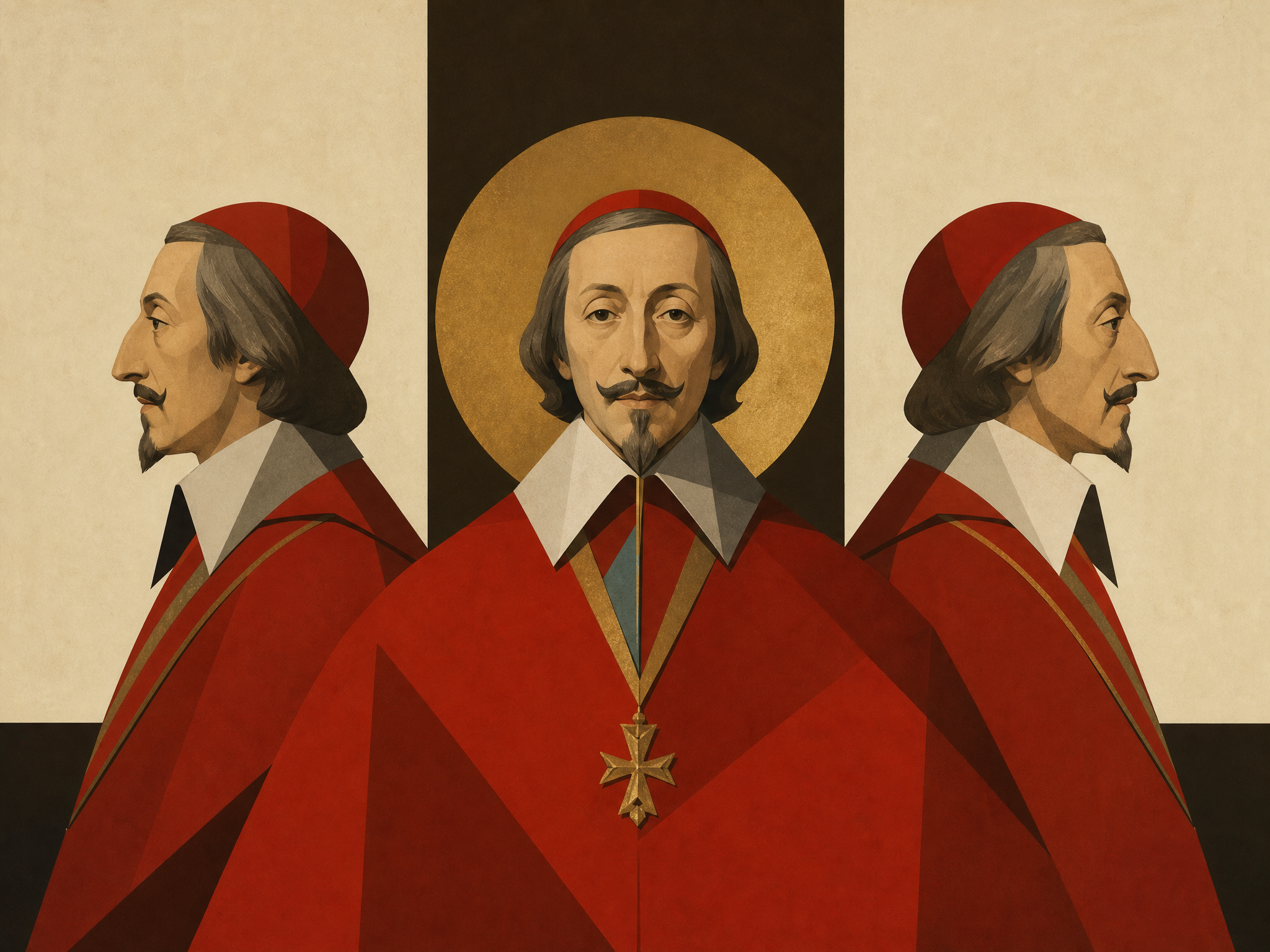 Triple portrait du Cardinal de Richelieu
