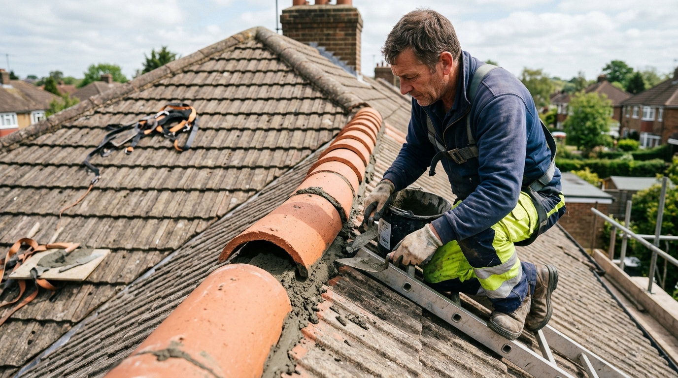 Ridge Tile Installation