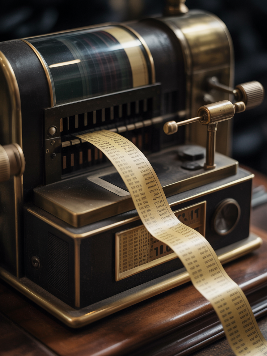 Ticker tape and market signals in the dark
