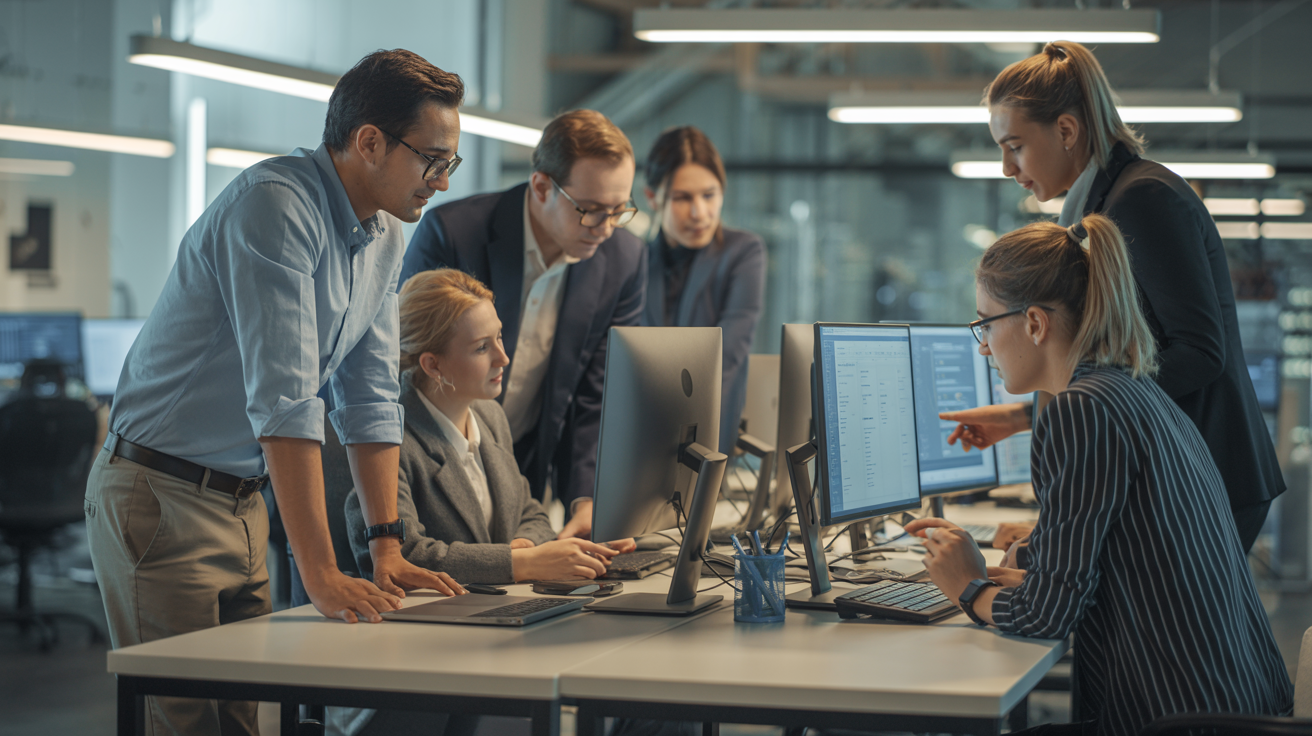 I-58 Innovations team collaborating in modern office