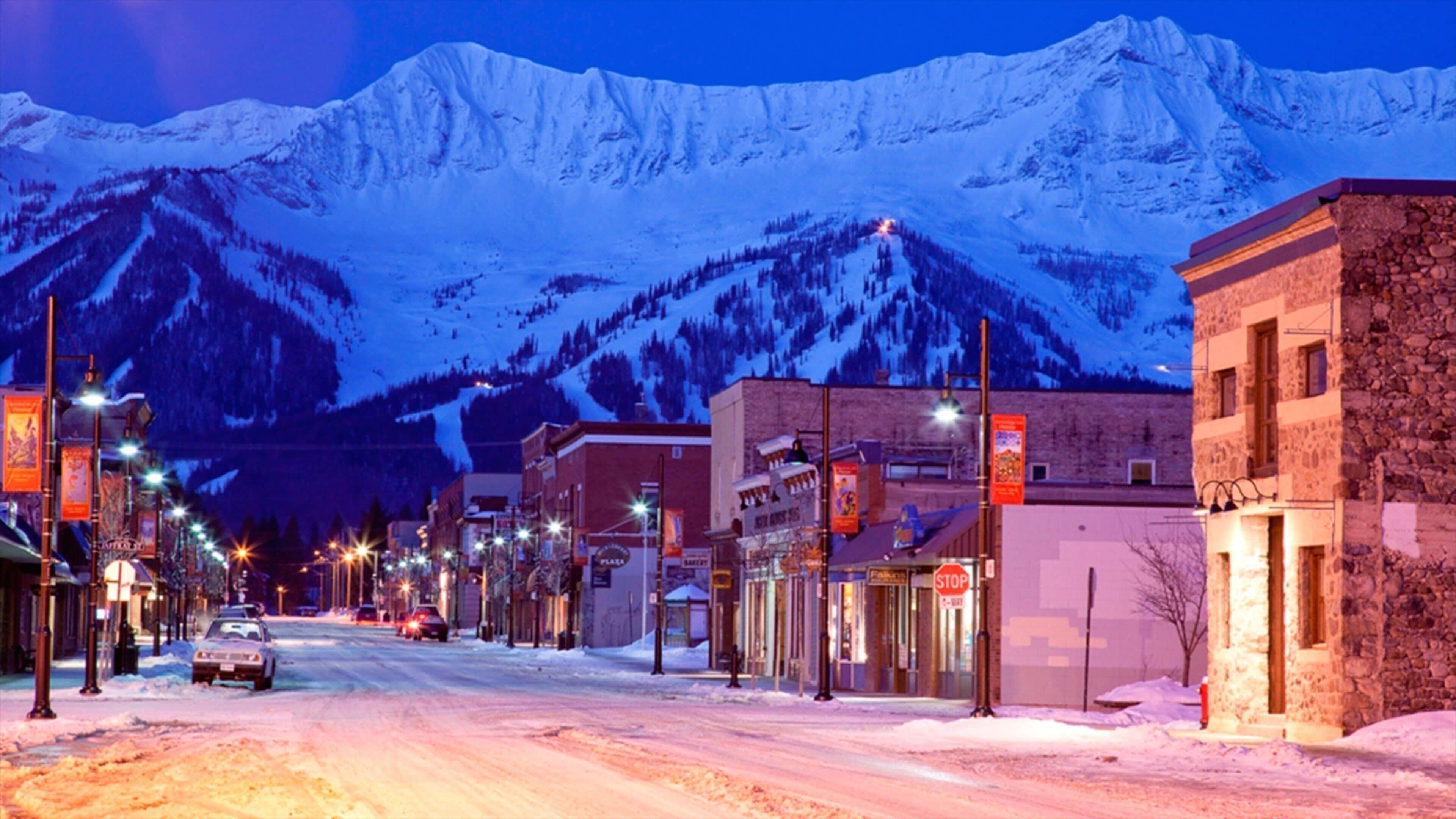 Fernie town in winter