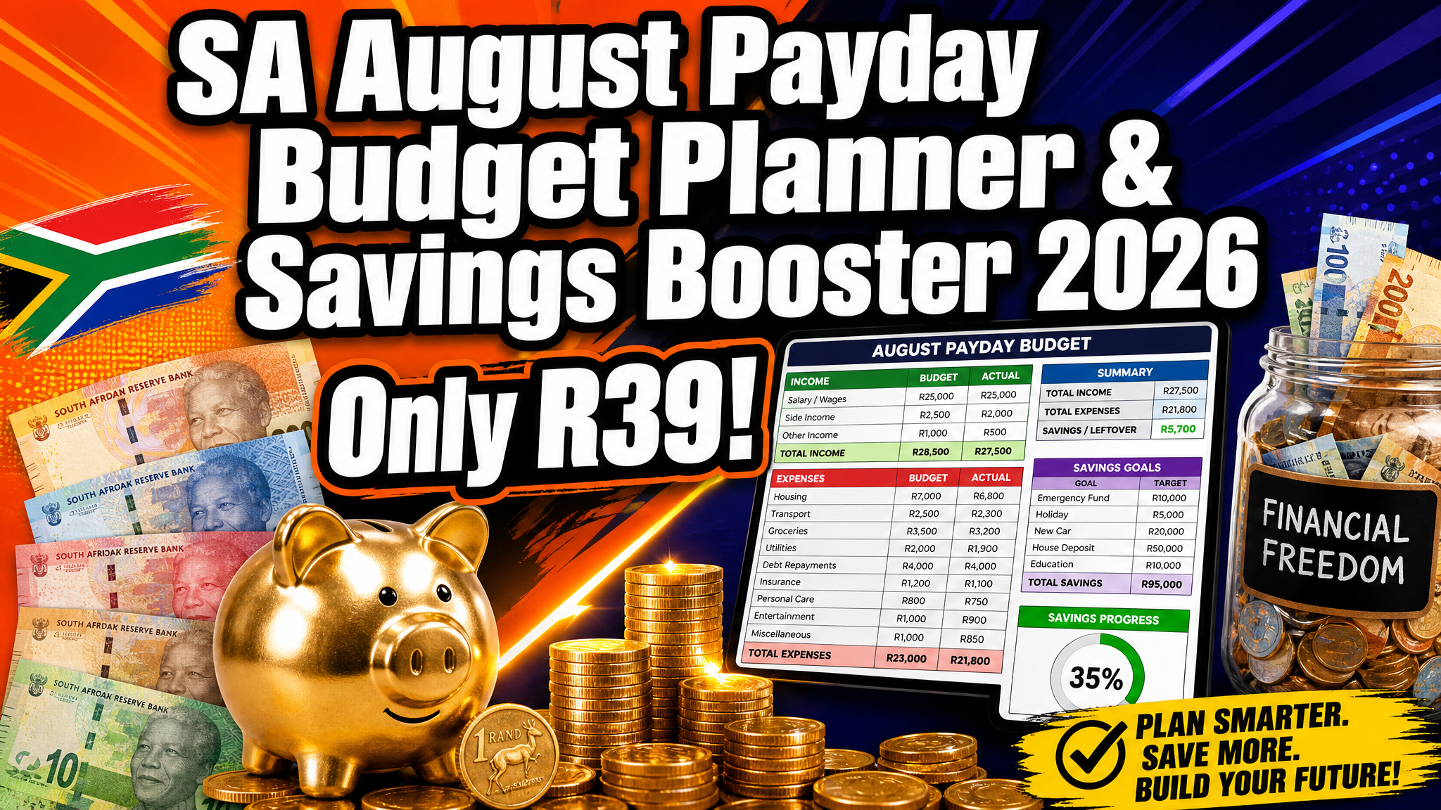 SA August Payday Budget Planner & Savings Booster 2026