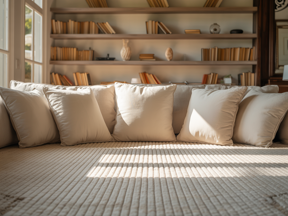 Beautifully maintained South Tampa living room showing results of professional recurring house cleaning