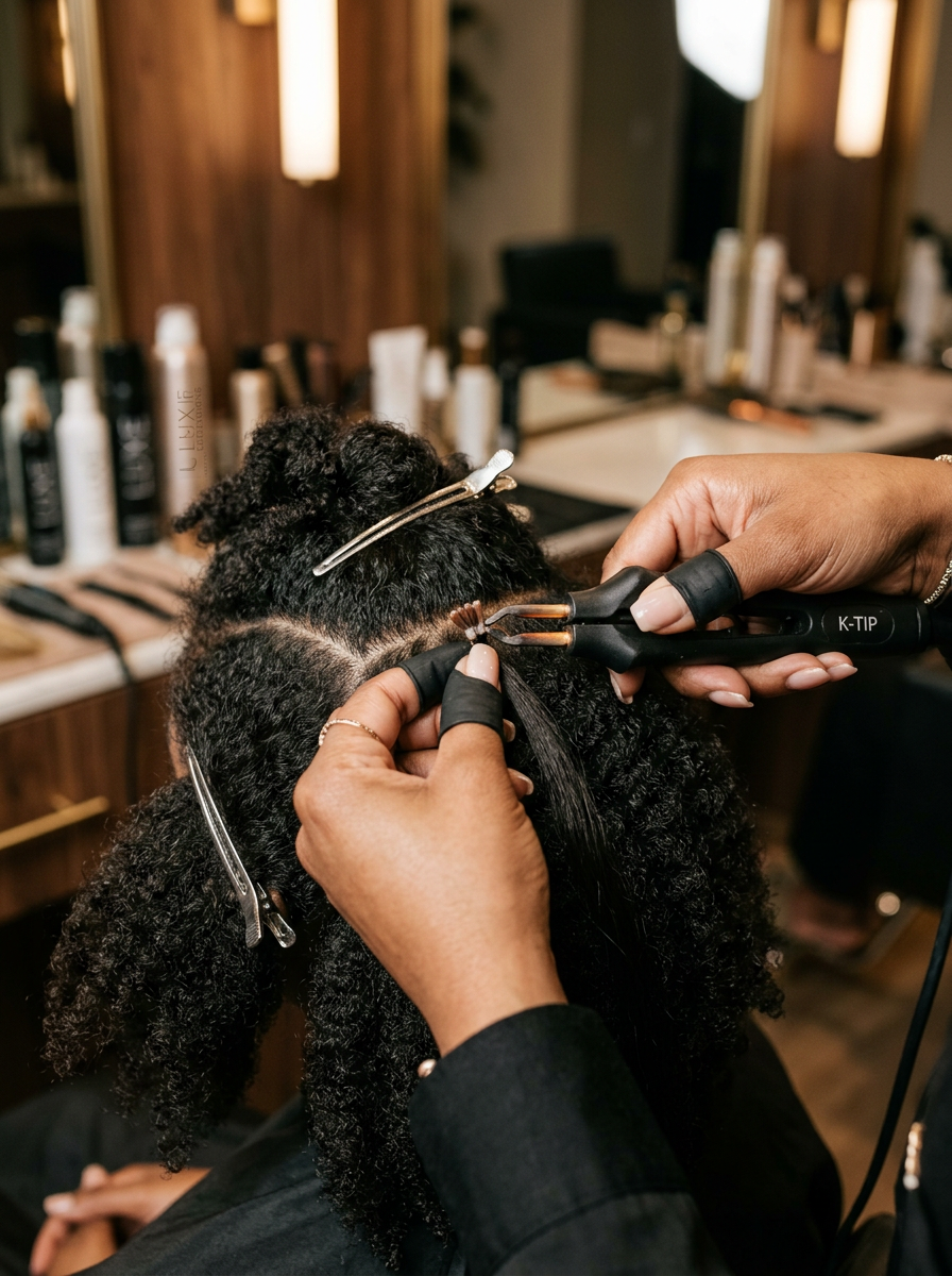 Seamless Keratin Bonds — K-Tip extensions
