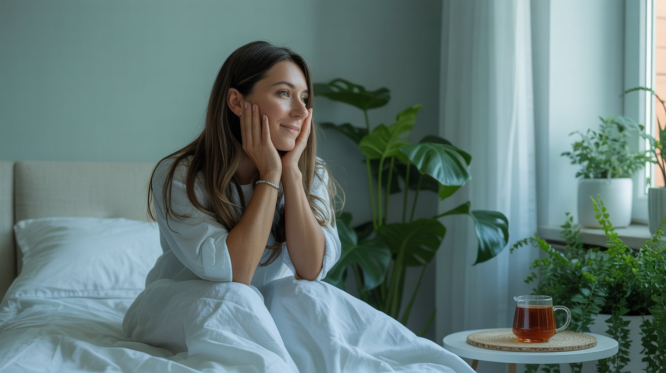 Mañana tranquila con luz natural suave entrando por ventana