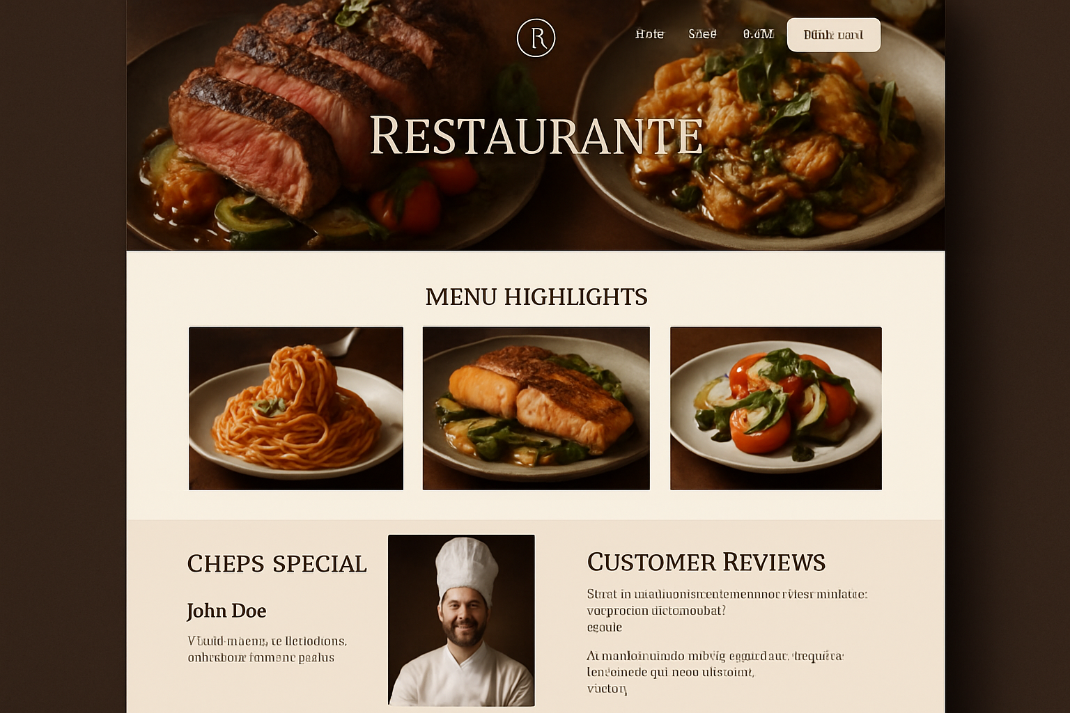 Restaurant Website