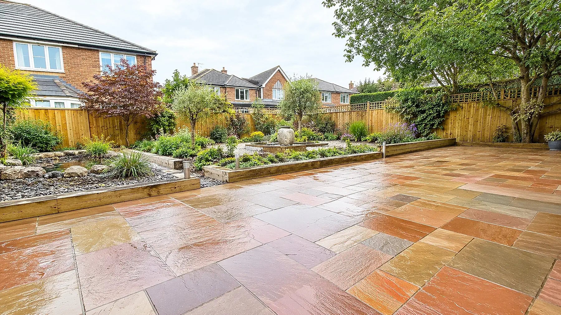 Indian sandstone patio and driveway – Trafford