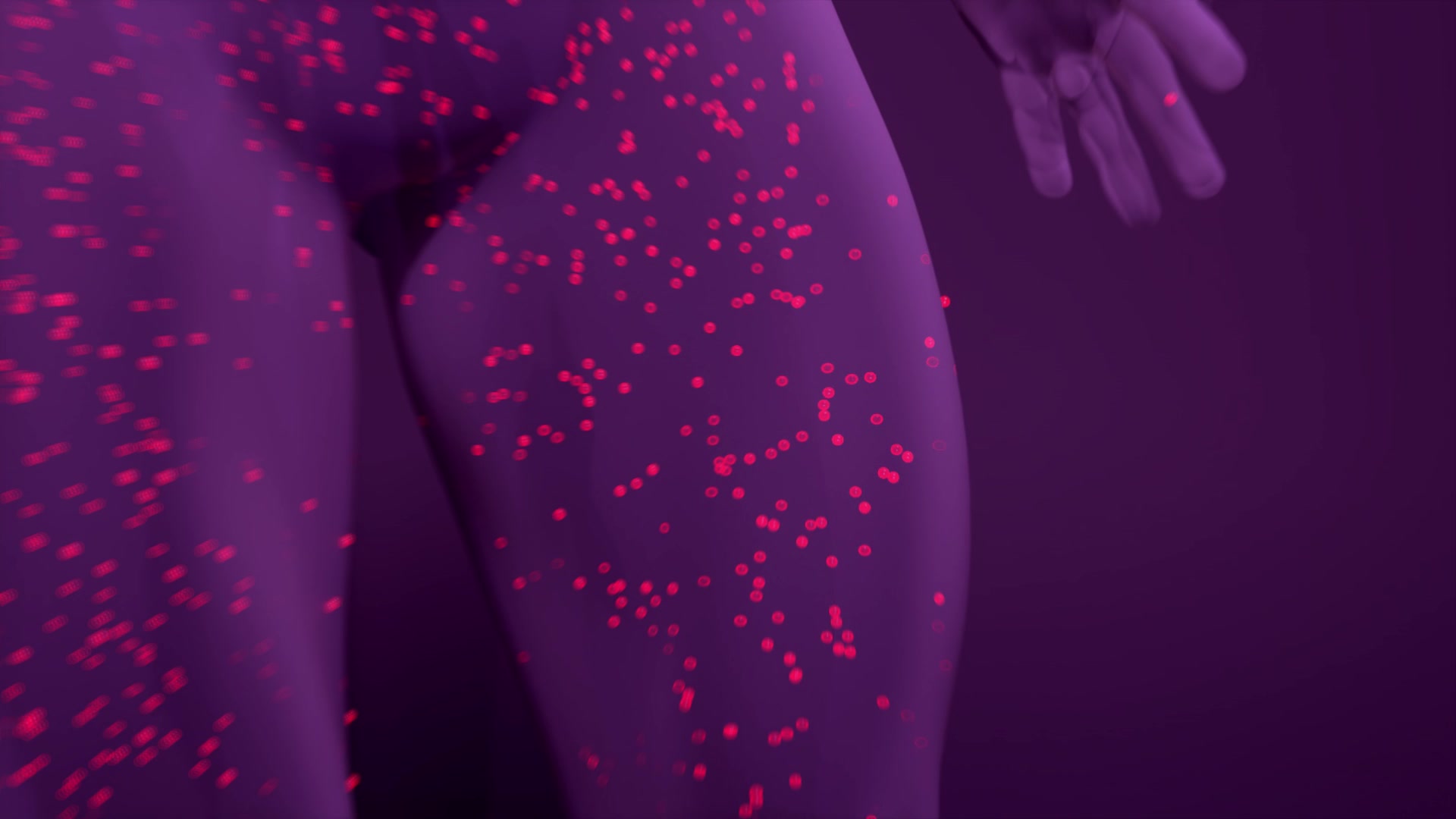 3D visualization of oxidative stress throughout the human body, showing free radical damage to cells