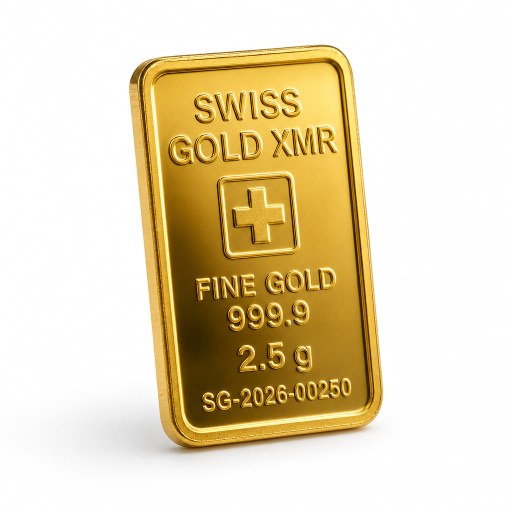 2.5g Gold Bar PAMP Fortuna