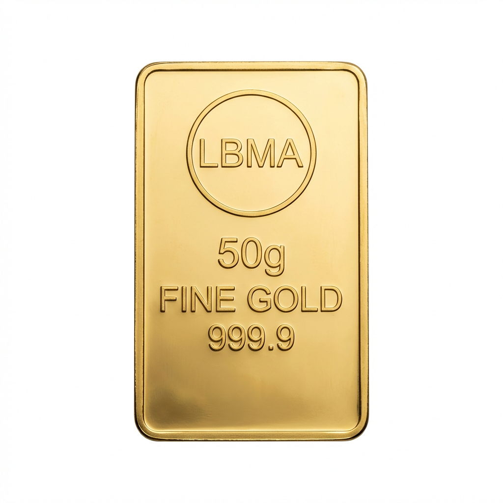 LBMA Good Delivery 50 Gram Gold Bar