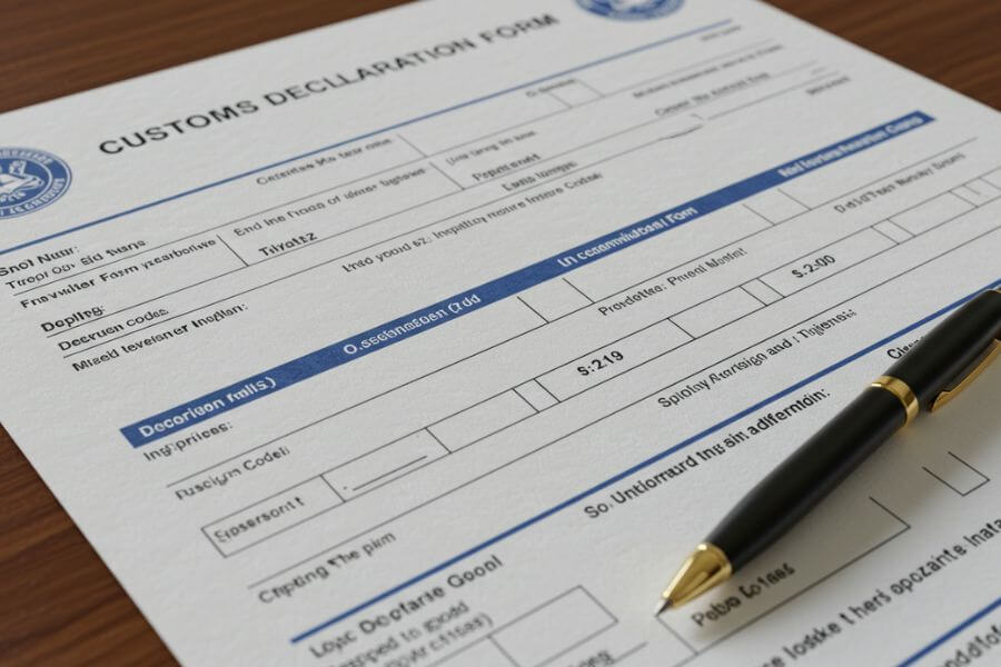 Professional compliance documentation and customs paperwork