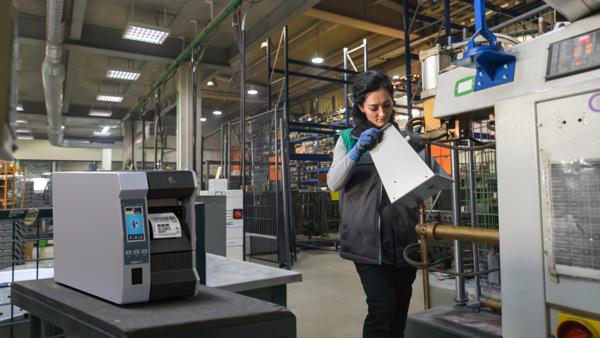 Industriële labeling productielijn