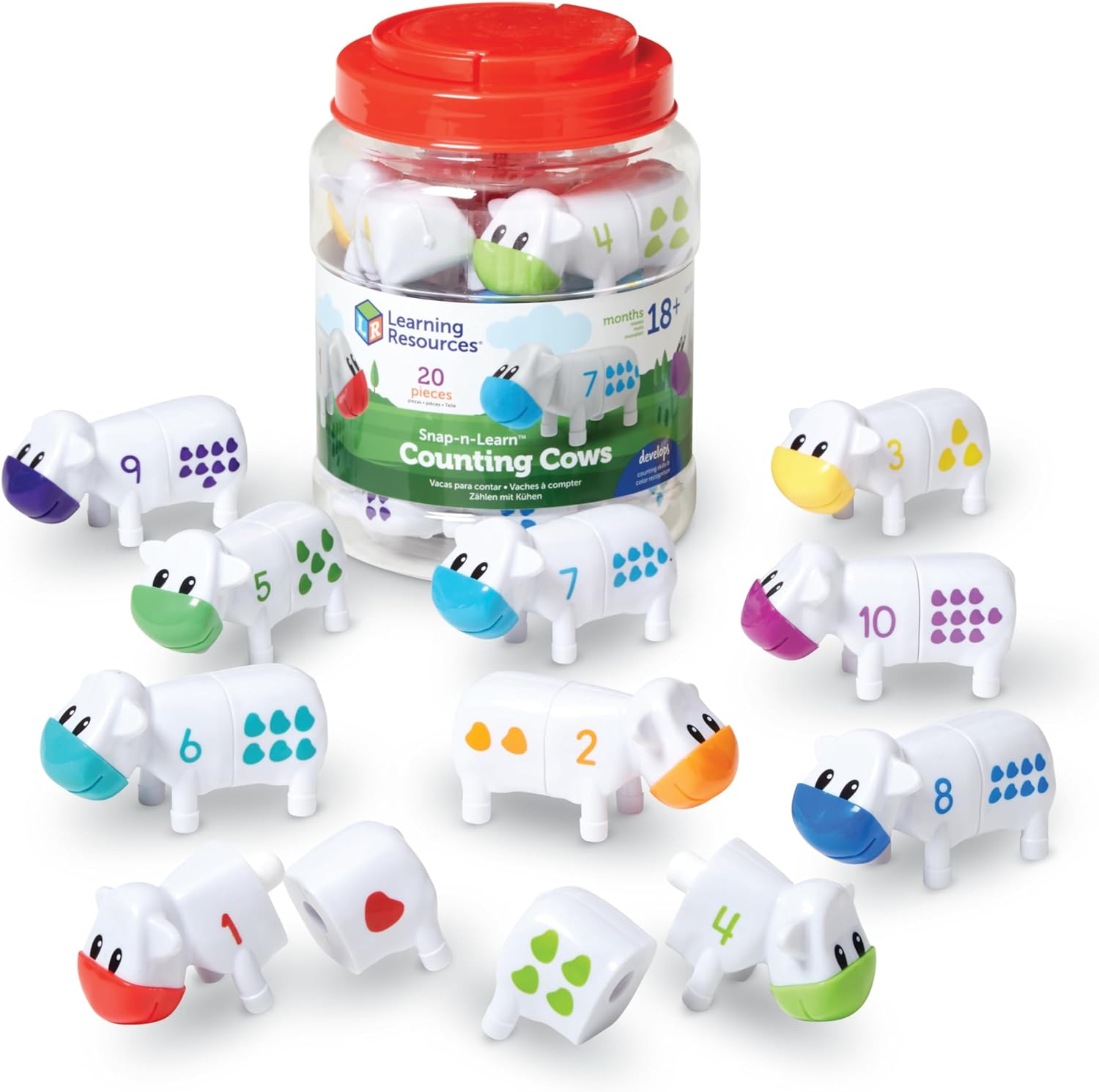 Learning Resources Snap-n-Learn Counting Cows — speech development toy
