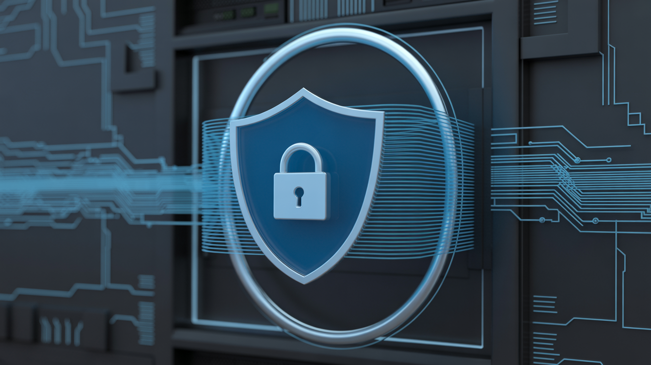 Cybersecurity services - digital shield with lock