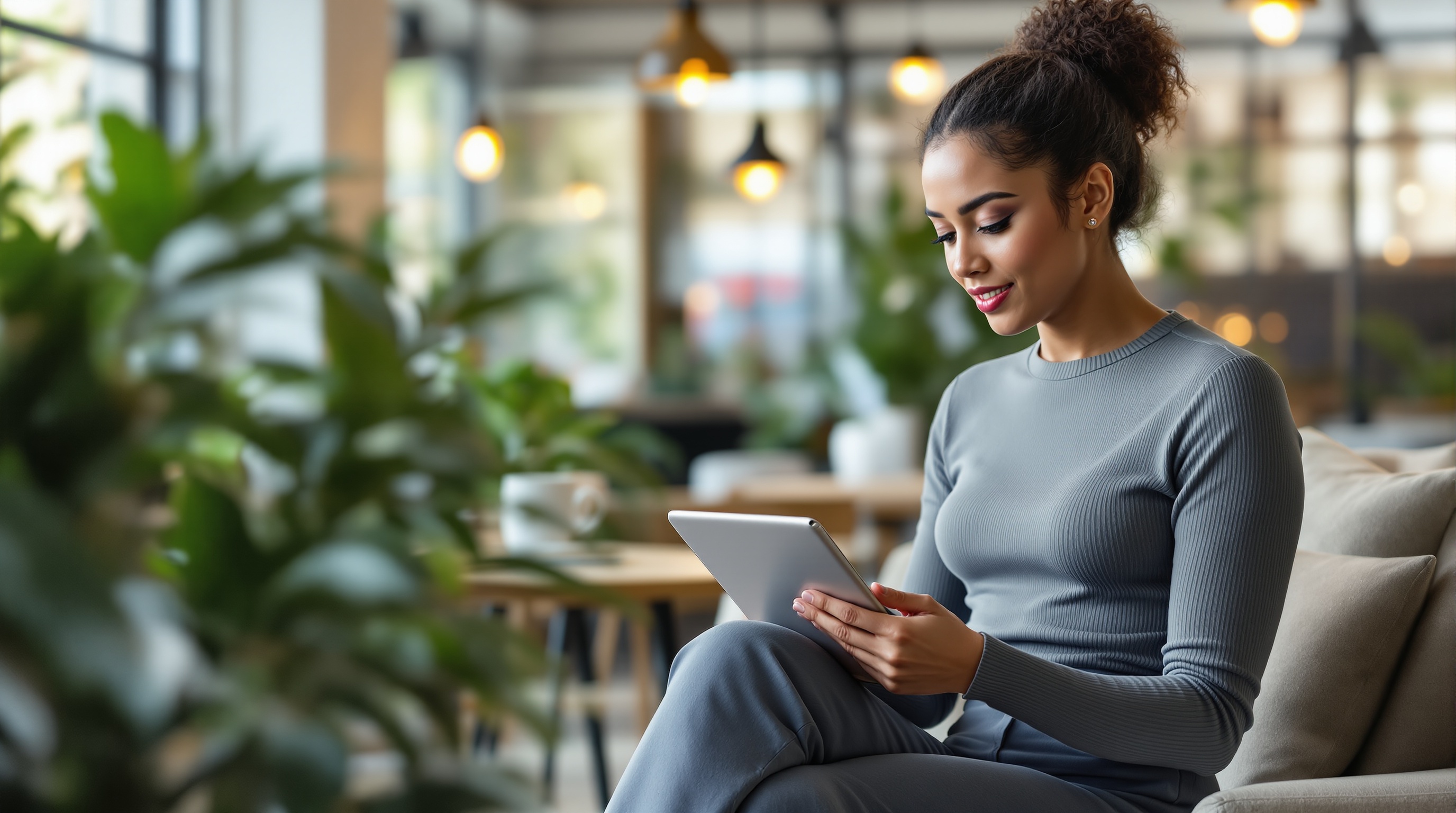žena koristi tablet digitalna tehnologija svakodnevni život rad na internetu učenje online produktivnost