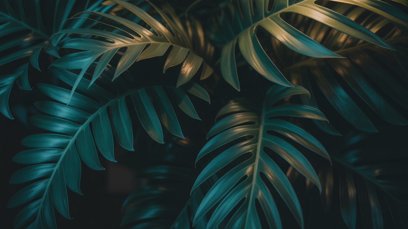 Tropical leaves background