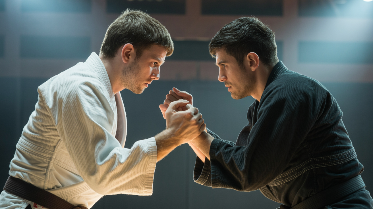 Strategic Combat - Two Martial Artists in Tactical Stance