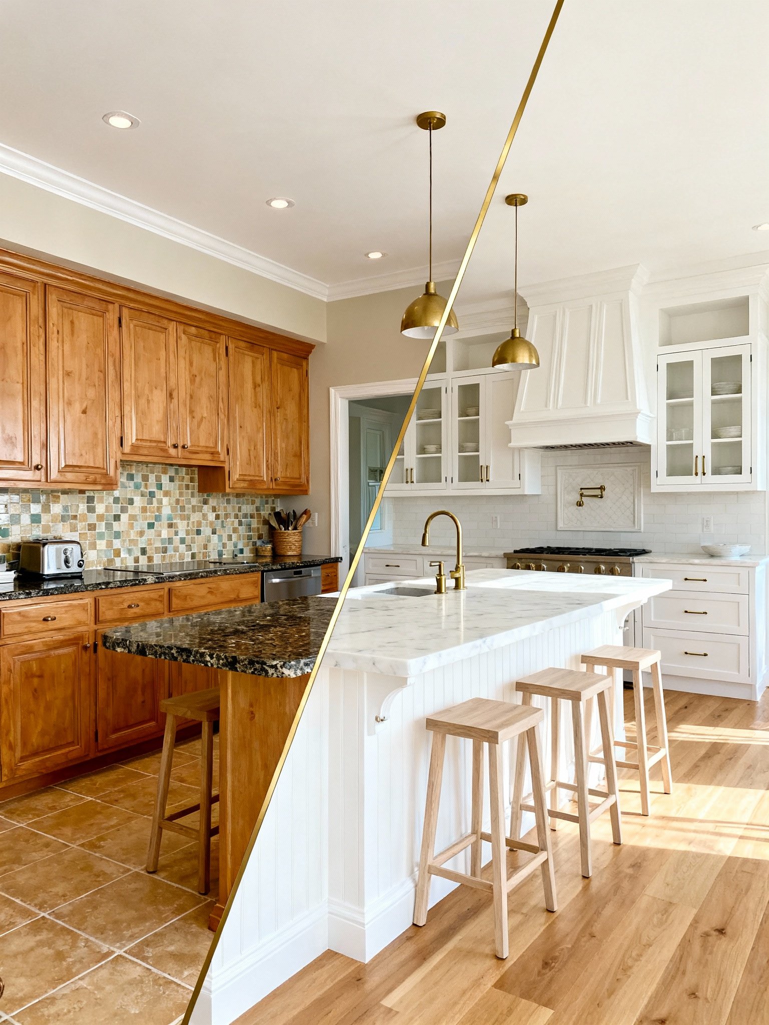 Kitchen before and after transformation