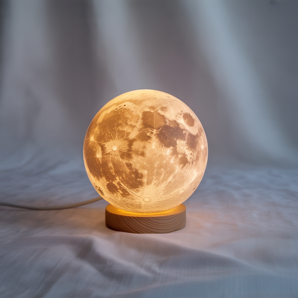 Moon Lamp 3D Printed