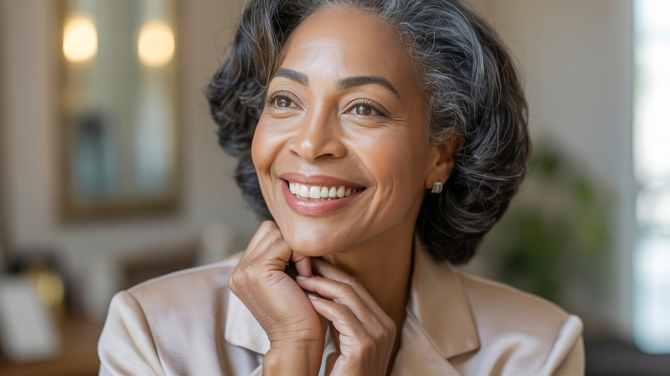 Mature client feeling rejuvenated