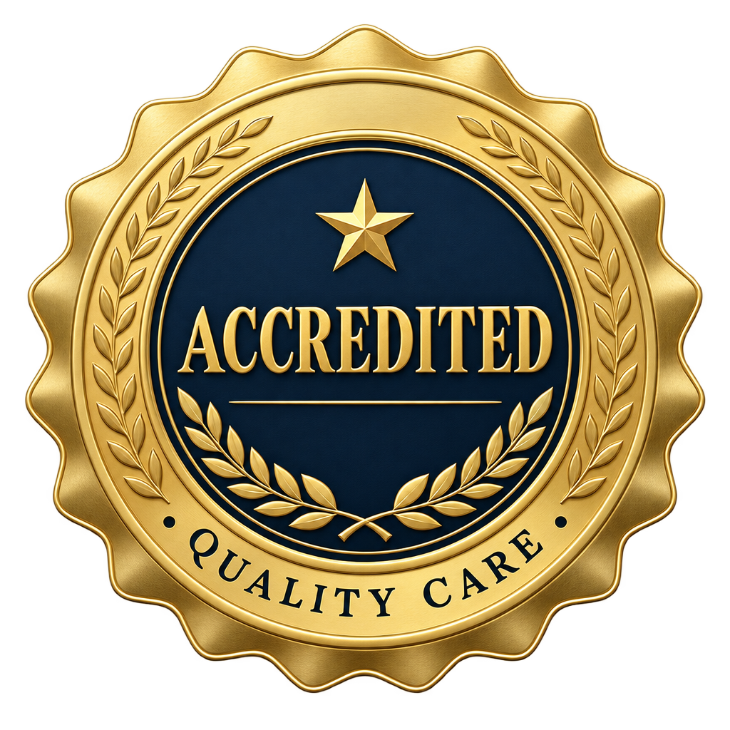 CARF Accreditation seal - gold standard in healthcare quality