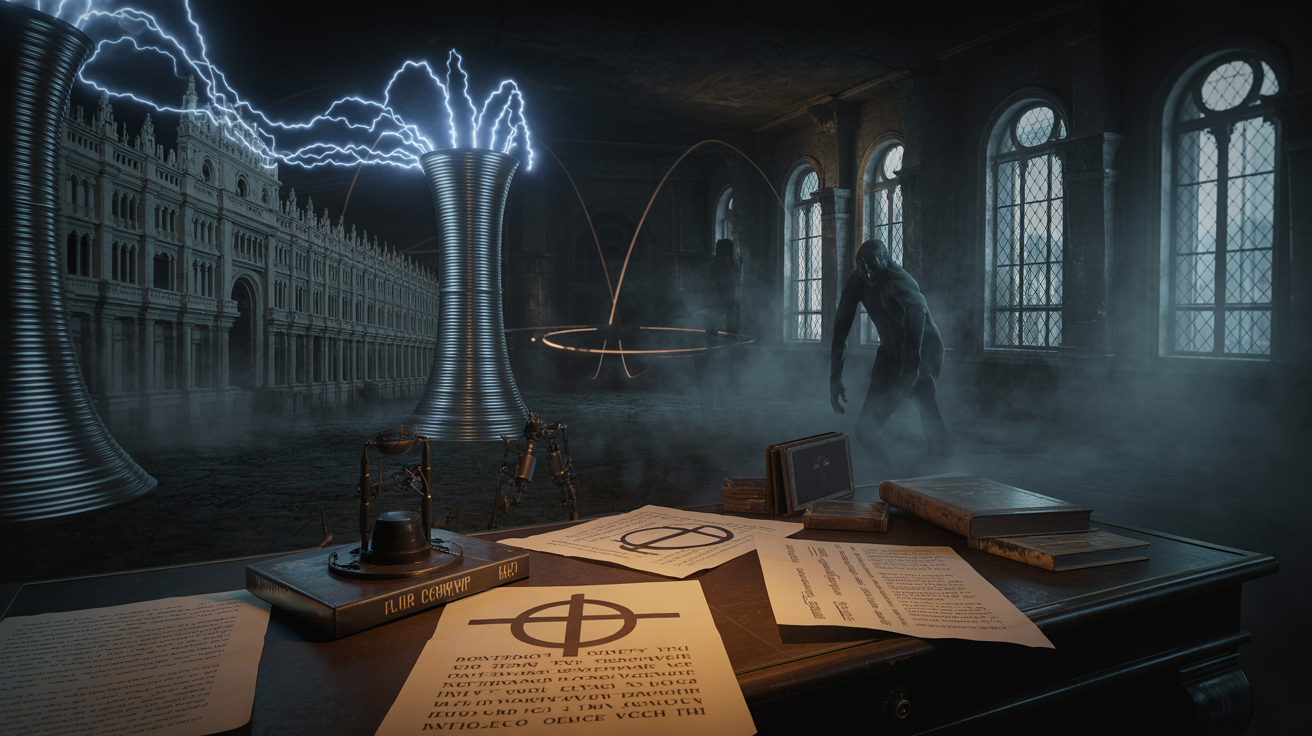 Dark mysterious investigation scene