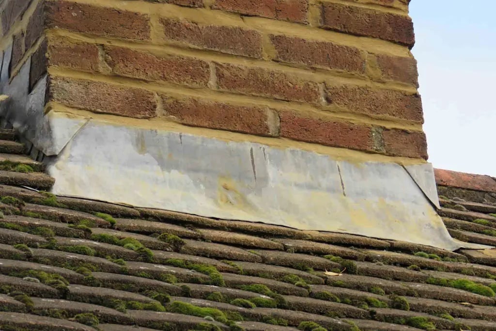 Chimney flashing repair