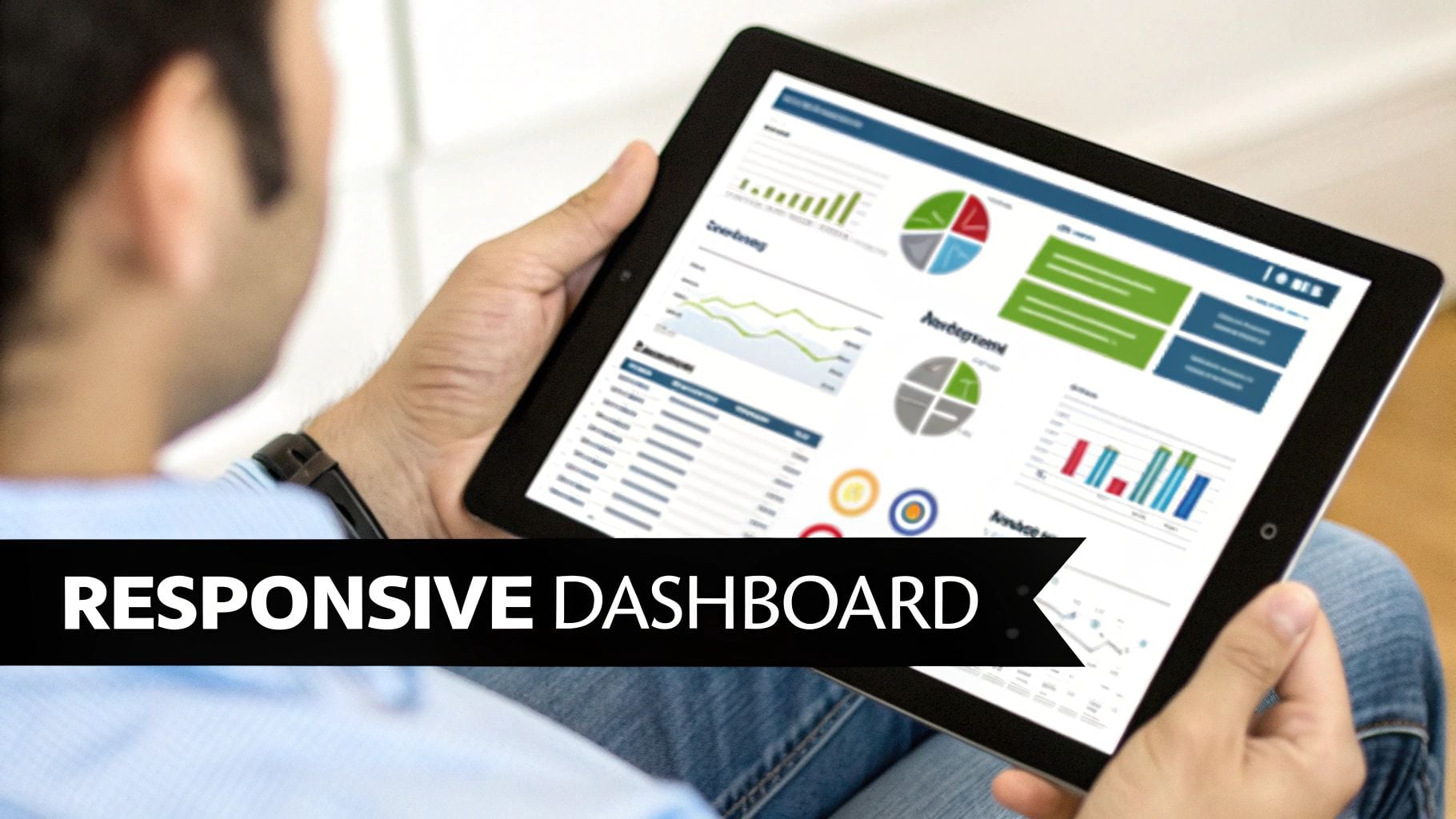Small business owner analyzing data with AI-powered analytics on laptop