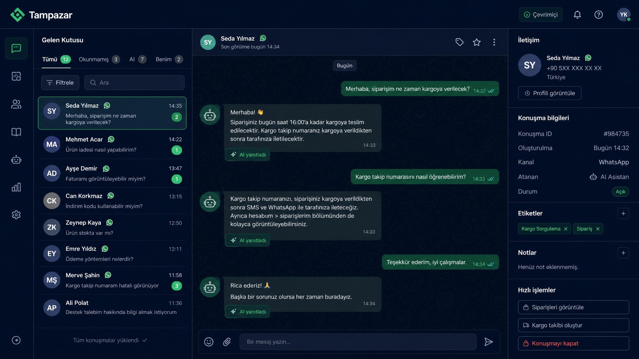 WhatsApp AI Müşteri Botu: Sorulara 7/24 Otomatik Yanıt