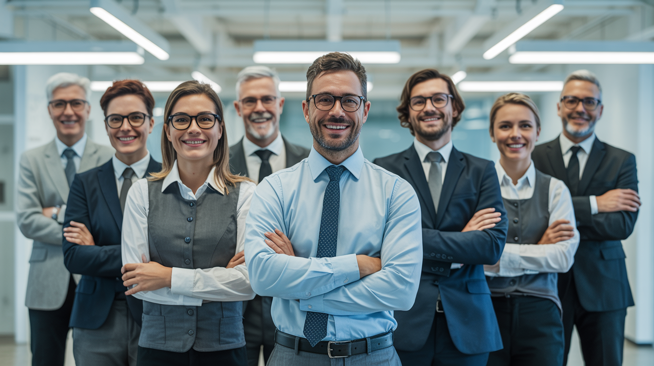 Equipa diversa de profissionais portugueses