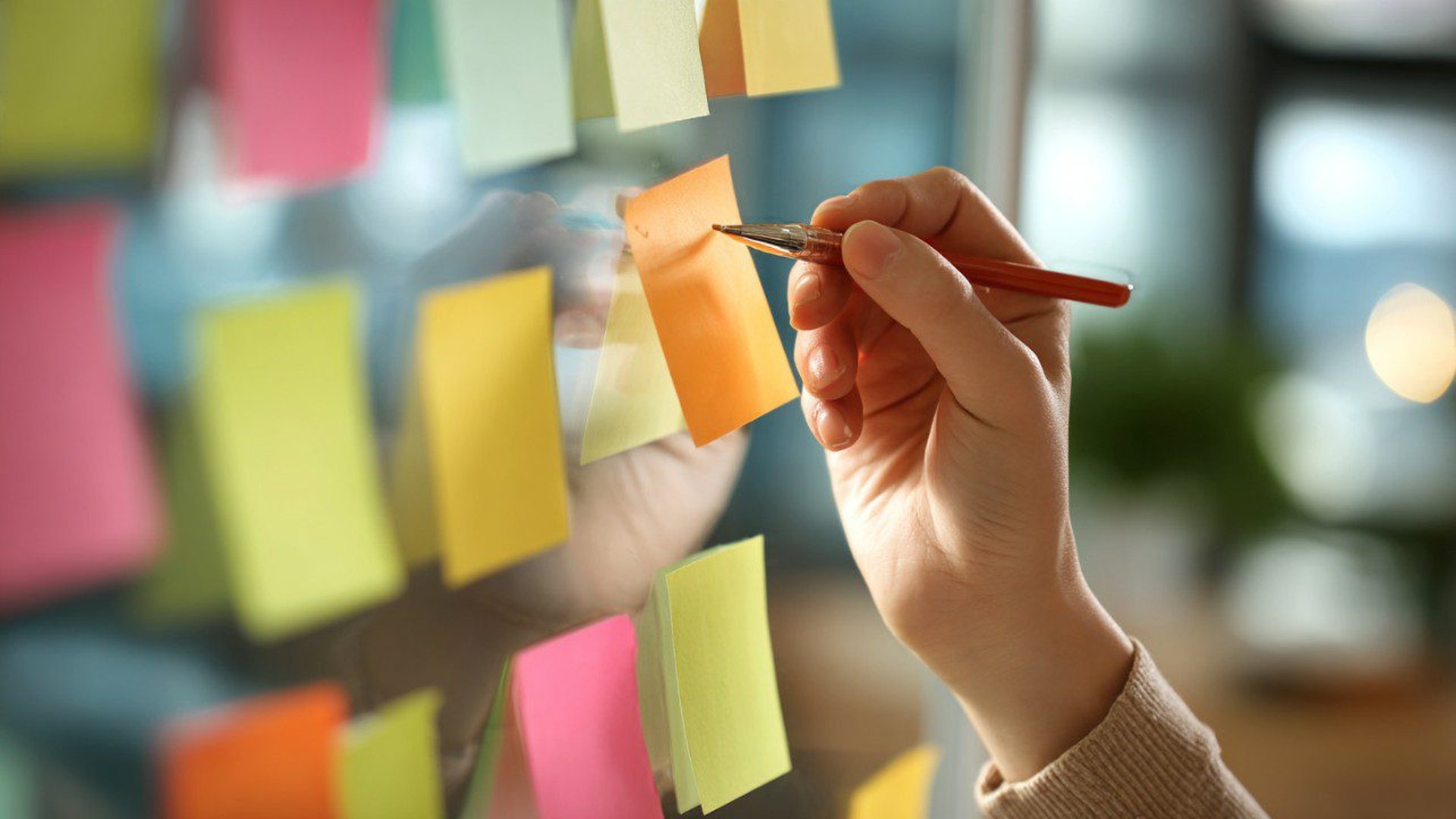 Strategic meeting with whiteboard