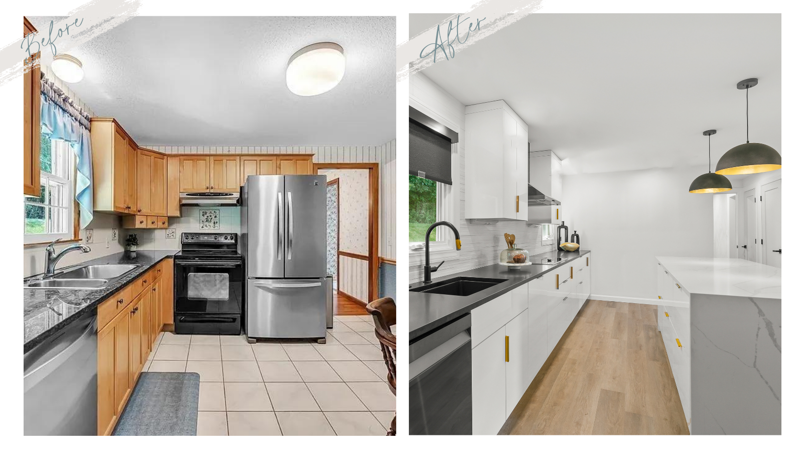 Modern Mutfak Dönüşümü - Öncesi Sonrası Tadilat