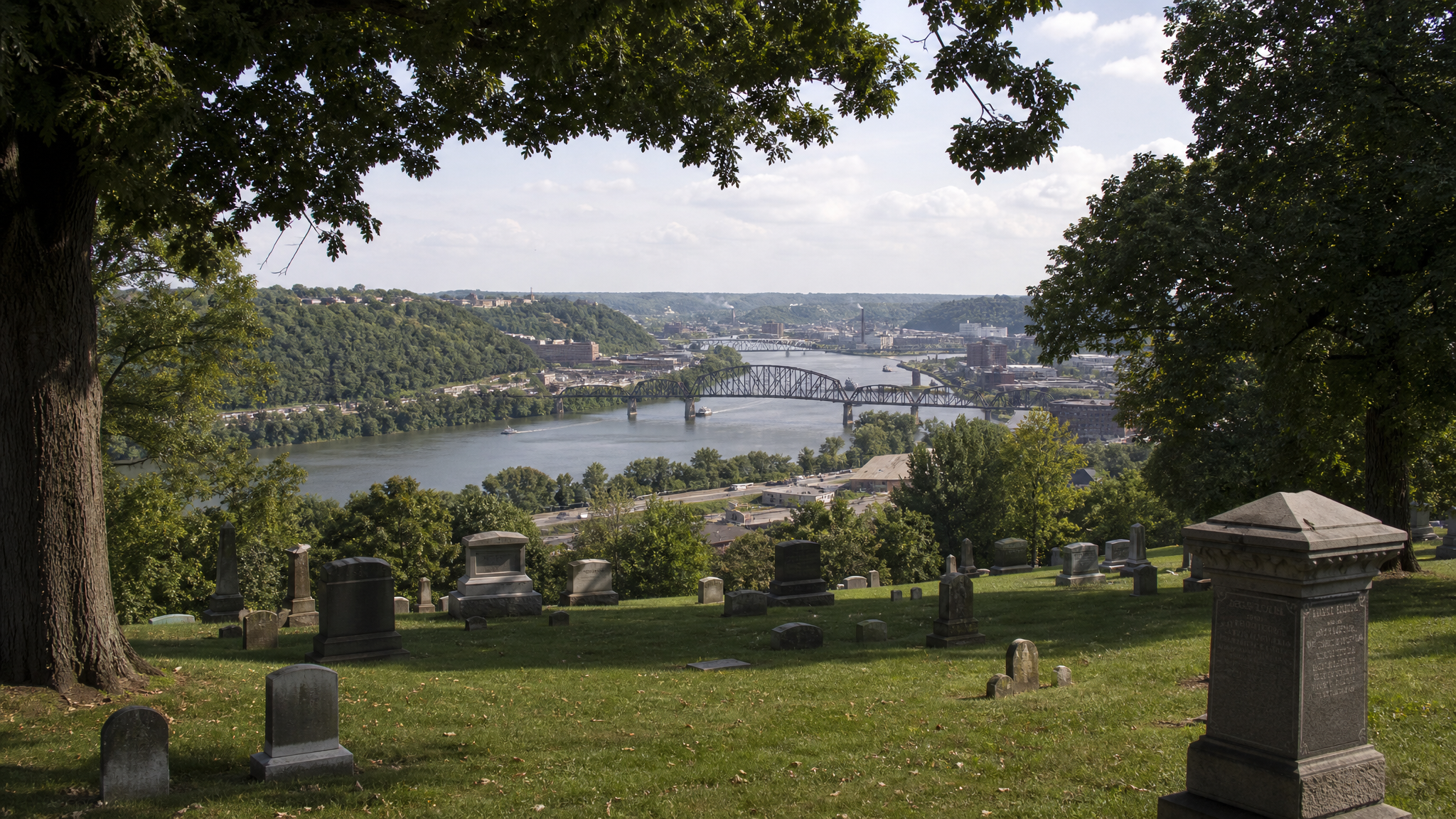 Western PA memorial landscape near Pittsburgh, Pennsylvania