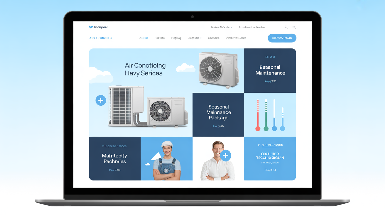 Precision HVAC website preview