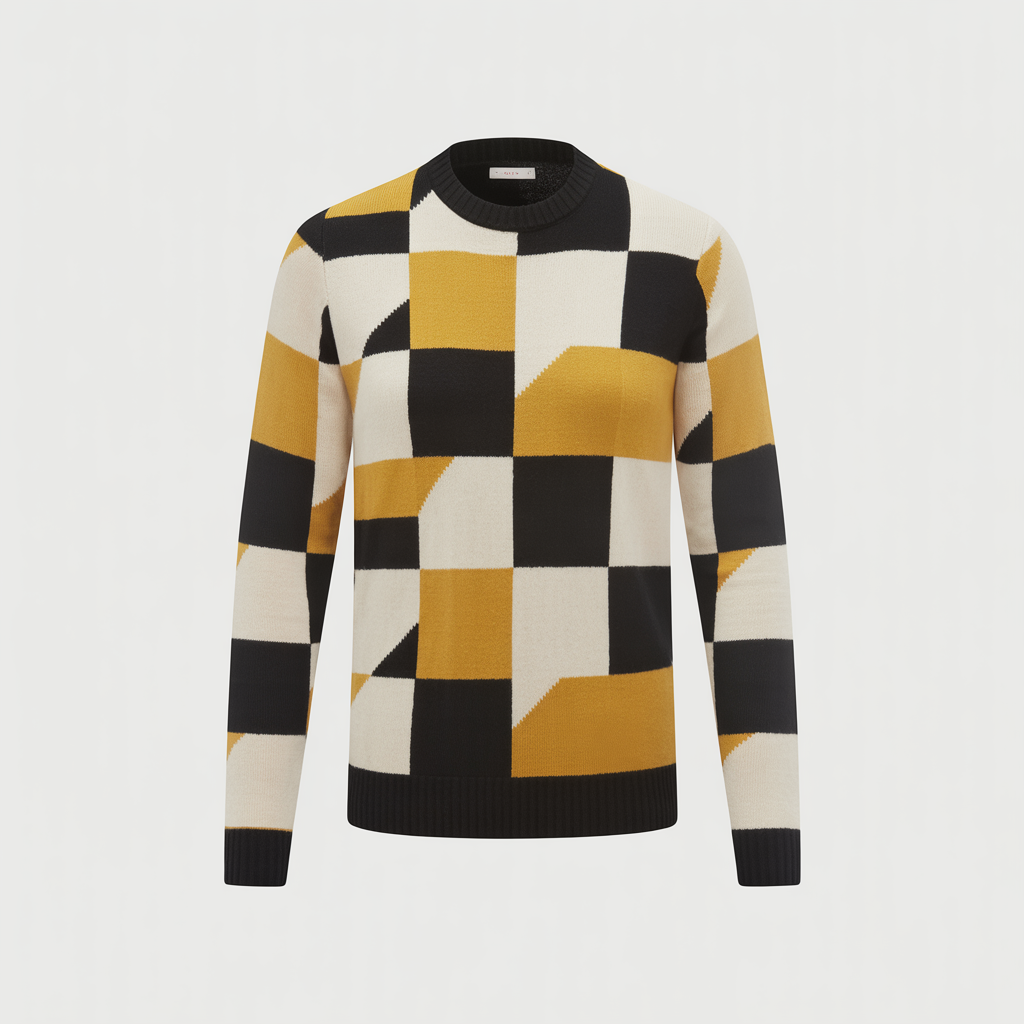 The Geometric Color-Block Sweater