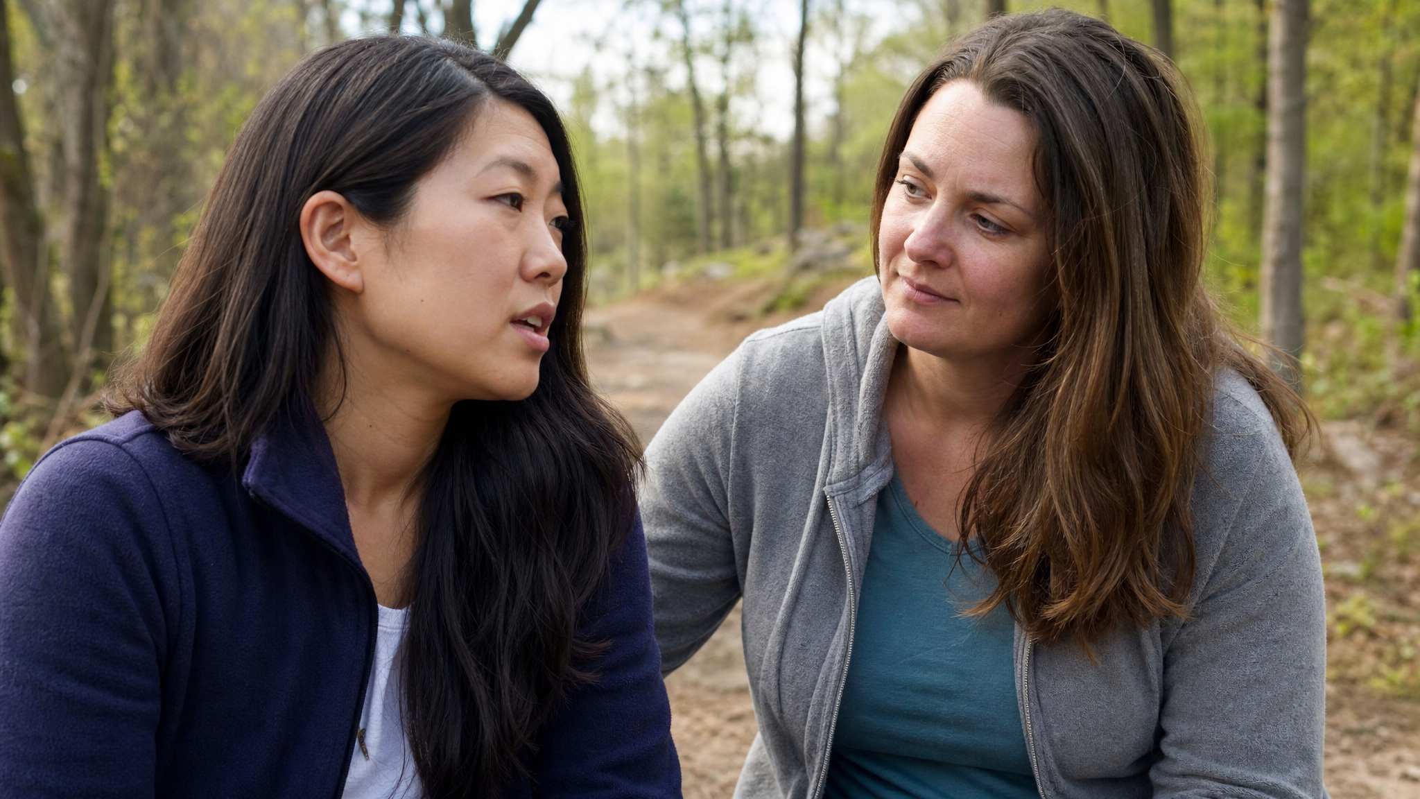 A woman veteran with a peer supporter