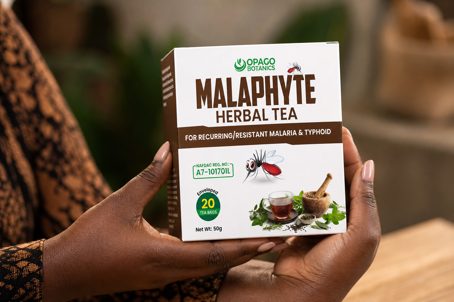 Hands showcasing Malaphyte