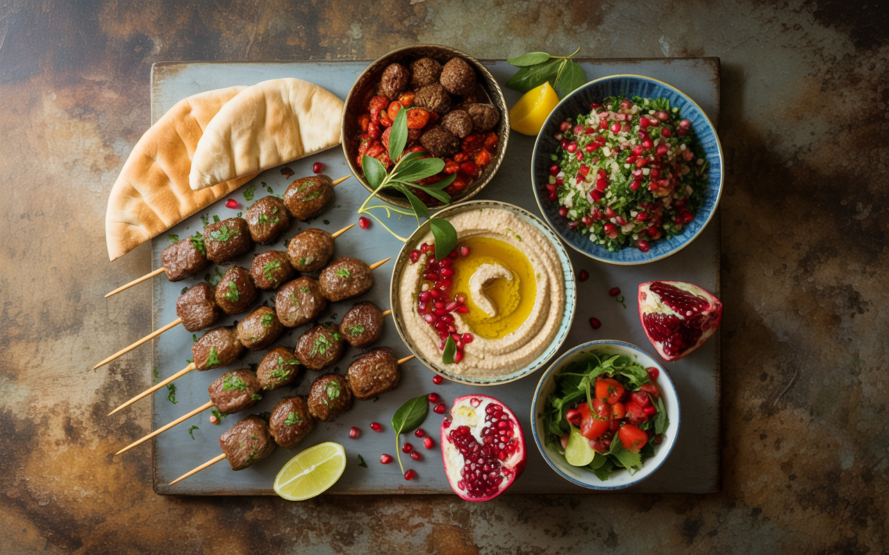 Lamb Kofta Mezze Platter