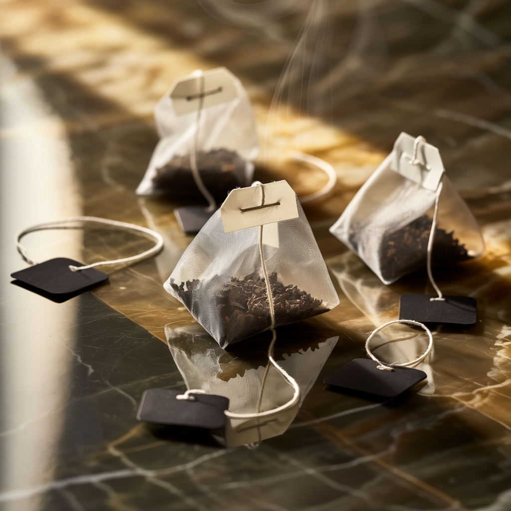 Premium pyramid tea bags by STEEP International Tea House