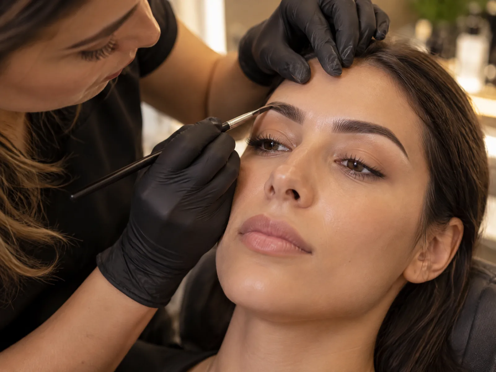 Design de sobrancelhas profissional em salão de beleza em Sorocaba