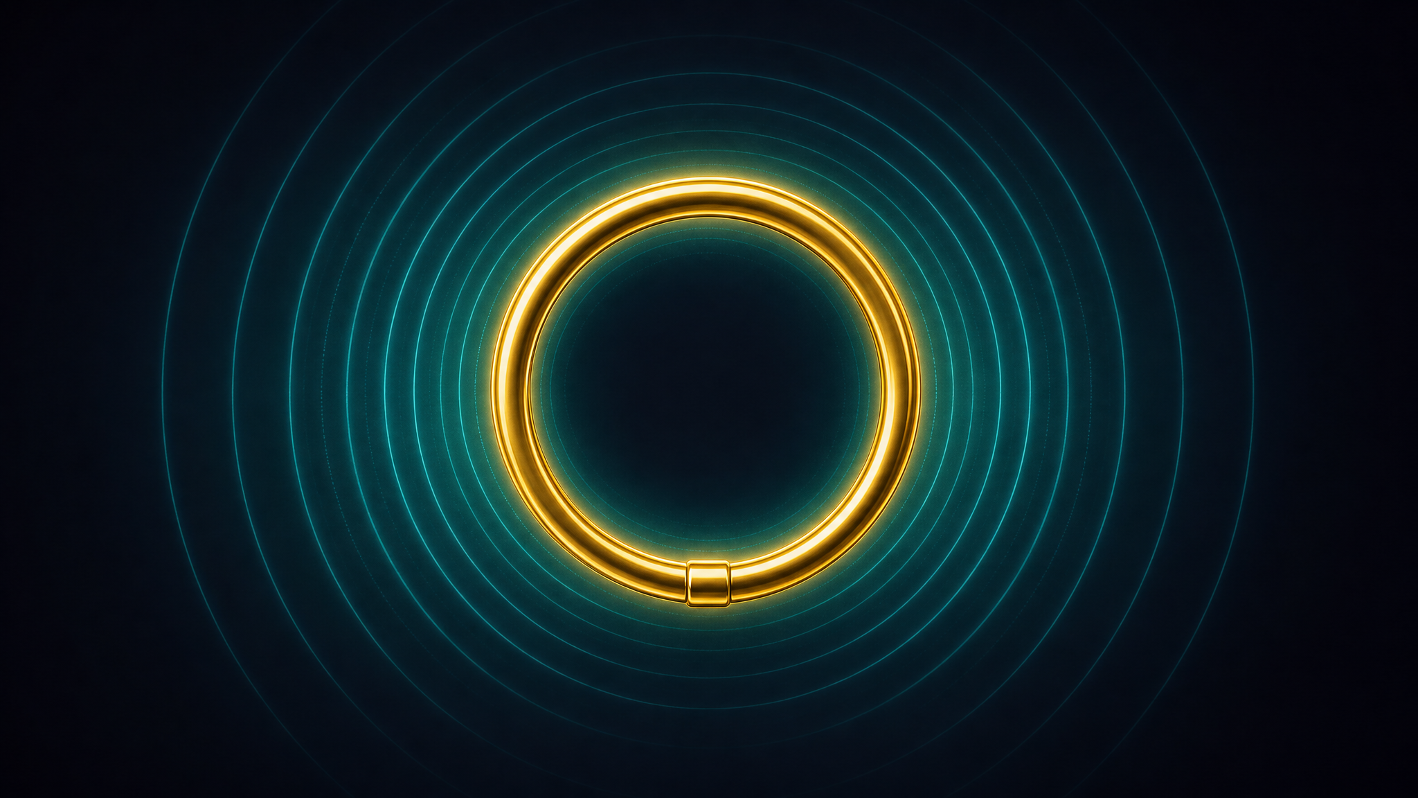 Closed circular loop antenna ring radiating concentric electromagnetic field lines