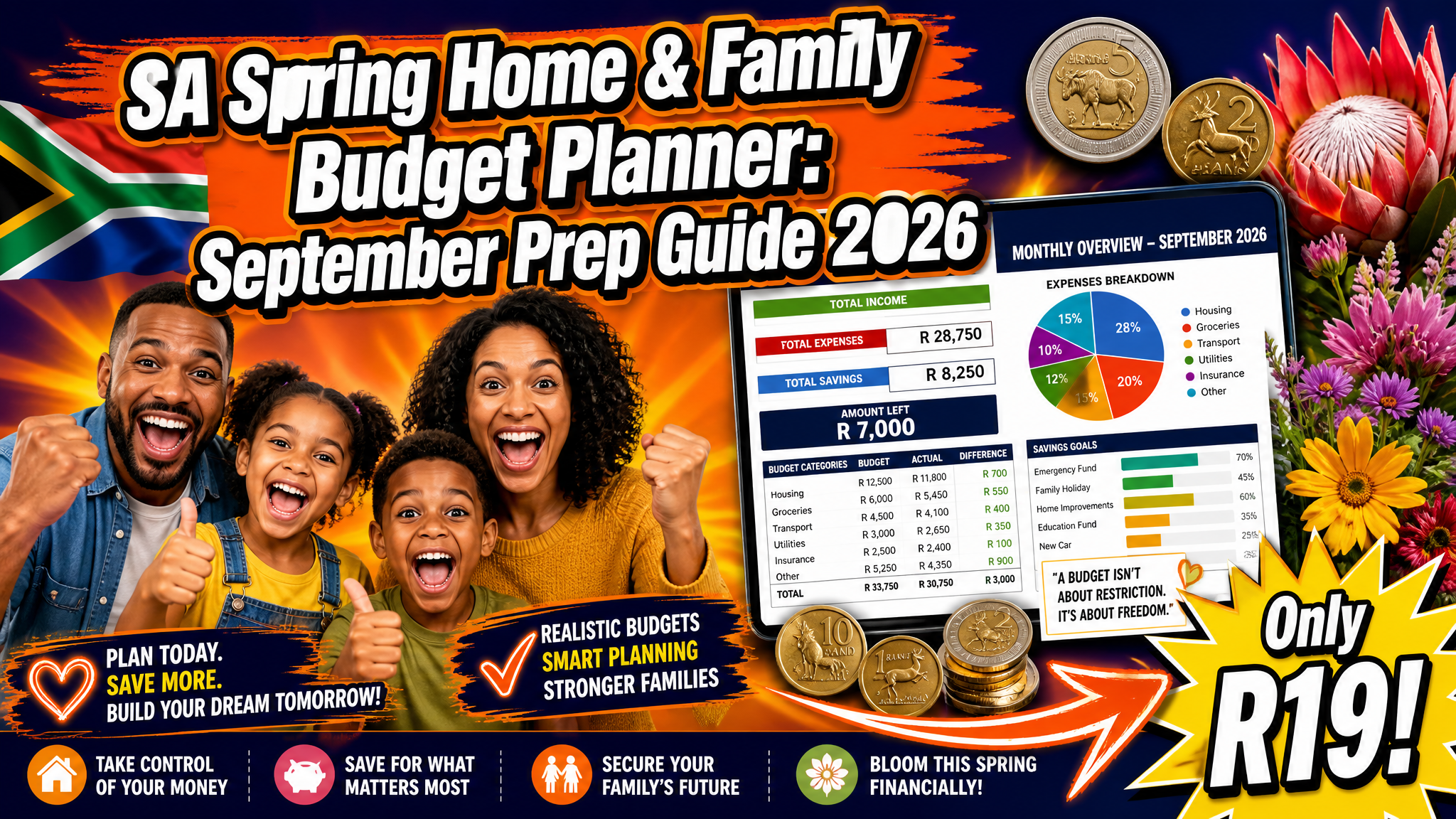 SA Spring Home & Family Budget Planner: September Prep Guide 2026