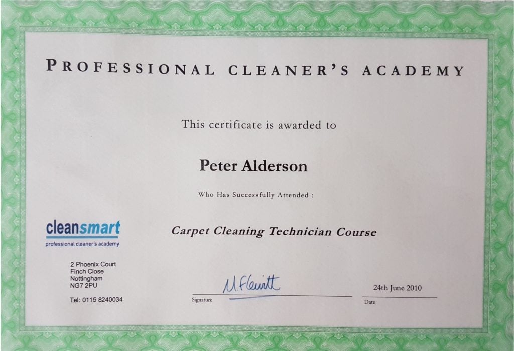 Carpet Guru professional certification