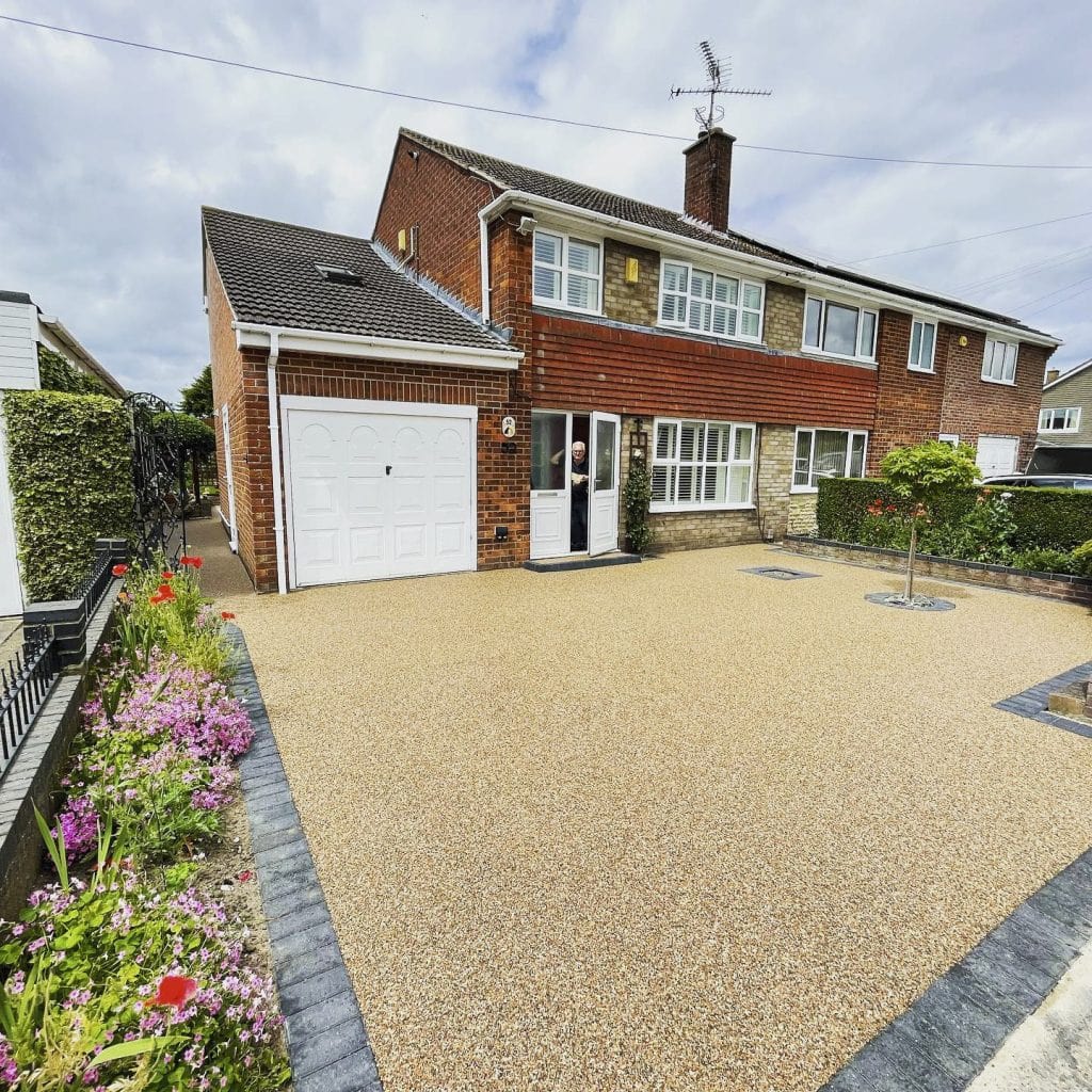 Evening rose resin bound driveway