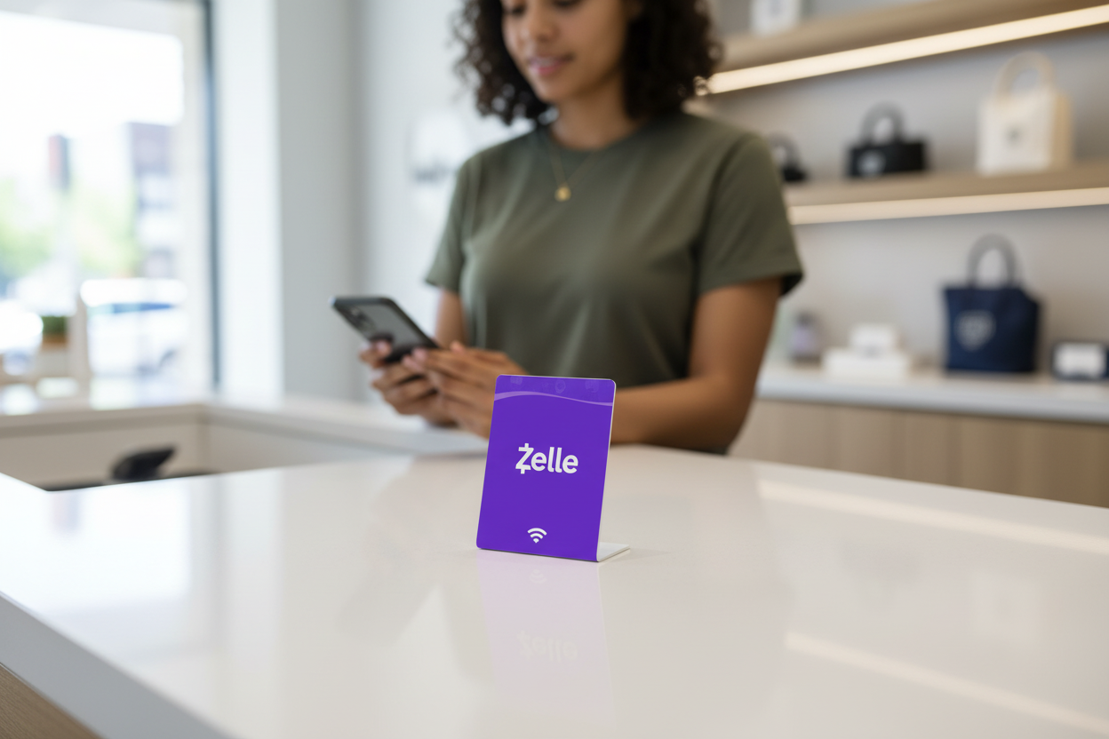 TapJetPro Zelle NFC Payment Stand Tap to Pay Device
