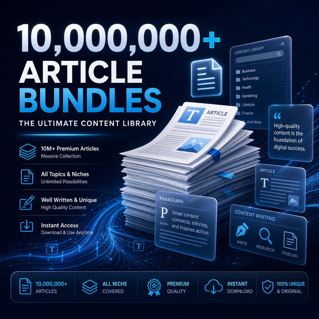 10,000,000+ Article Bundles