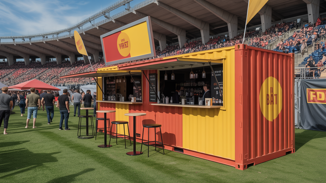 BelWings Model D - Game Day Pop-up container sports bar